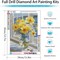 Diamond Art Kits for Adults,Flower Adult Diamond Painting Kits,DIY Round Full Drill Dimond Art Paintings for Adult,Diamond Painting Kits for Home Wall Decor 16x20inch